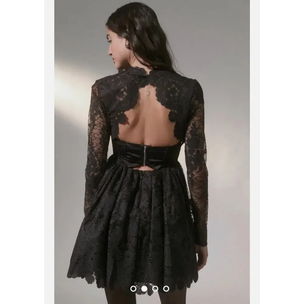 For Love & Lemons Regina Mini Dress and Shrug Set, NWOT, Size S